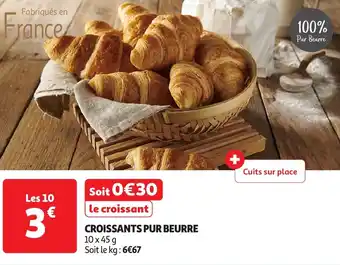 Auchan Fabriqués en france croissants pur beurre offre