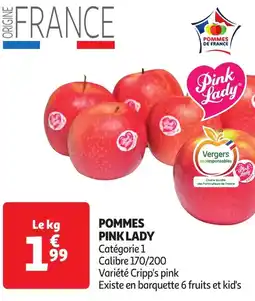 Auchan Vergers écoresponsables pommes pink lady offre