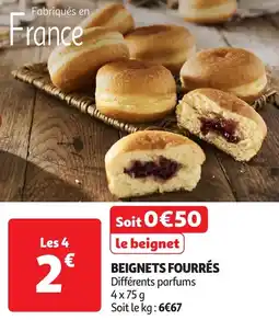 Auchan Fabriqués en france beignets fourrés offre