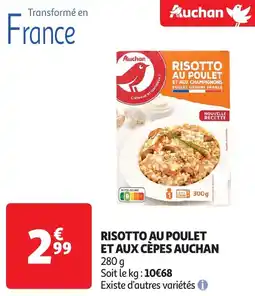 Auchan Auchan risotto au poulet et aux cèpes auchan offre