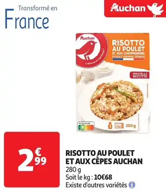 Auchan Auchan risotto au poulet et aux cèpes auchan offre