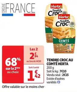 Auchan Herta tendre crocau comté offre