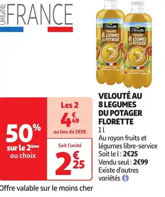 Auchan Florette velouté au 8 legumes du potager offre