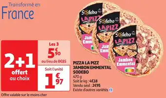 Auchan Sodebo pizza la pizz jambon emmental offre