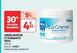 Auchan Parapharmacie MIXA Crème fraîche et fondante offre