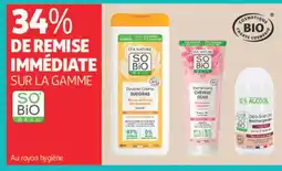 Auchan Parapharmacie SO BIO Sur la gamme offre