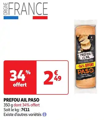 Auchan Paso Prefou ail offre