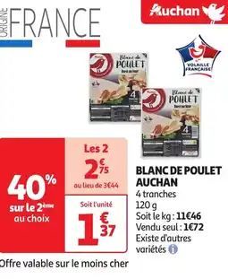 Auchan Auchan blanc de poulet offre