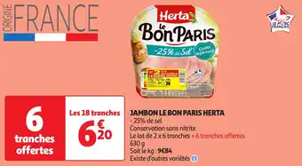 Auchan Herta jambon le bon paris offre