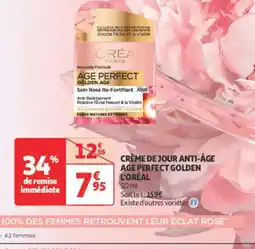 Auchan Parapharmacie L'ORÉAL Crème de jour anti-âge age perfect golden offre