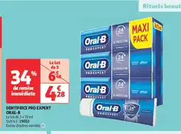 Auchan Parapharmacie ORAL-B Dentifrice pro expert offre