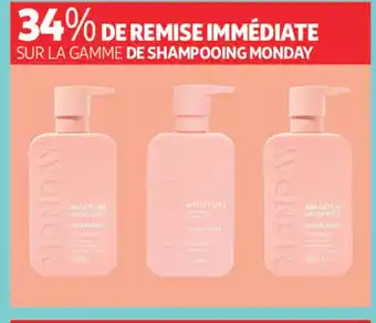 Auchan Parapharmacie Sur la gamme de shampooing monday offre