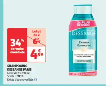 Auchan Parapharmacie DESSANGE PARIS Shampooing offre