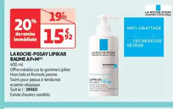 Auchan Parapharmacie La roche-posay lipikar baume ap+m offre