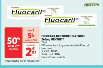 Auchan Parapharmacie FLUOCARIL Dentifrice bi-fluore offre