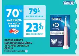 Auchan Parapharmacie ORAL B Brosse à dents electrique rose séries offre