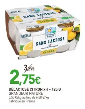 naturéO Délactosé citron x 4 offre