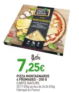 naturéO Pizza montagnarde 4 fromages offre