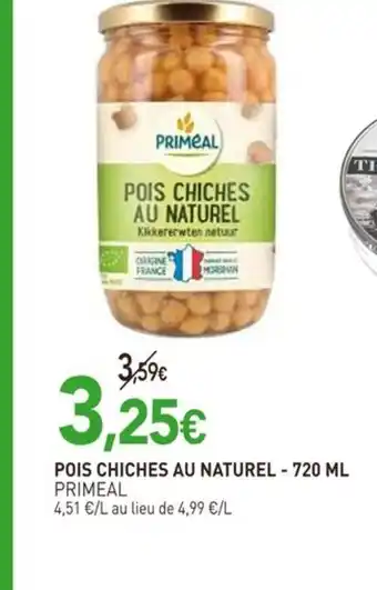 naturéO PRIMEAL Pois chiches au naturel offre