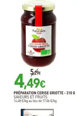 naturéO SAVEURS ET FRUITS Préparation cerise griotte offre