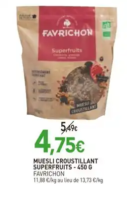 naturéO FAVRICHON Muesli croustillant superfruits offre