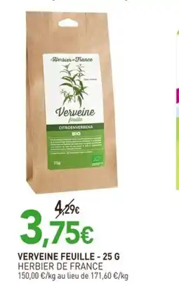 naturéO HERBIER DE FRANCE Verveine feuille offre