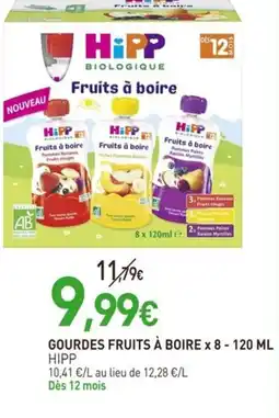 naturéO HIPP Gourdes fruits à boire offre