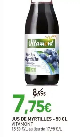 naturéO VITAMONT Jus de myrtilles offre