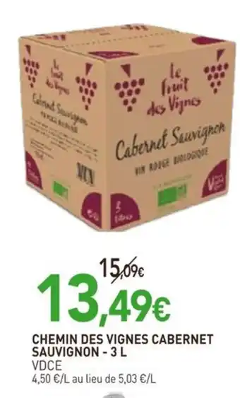 naturéO Chemin des vignes cabernet sauvignon offre