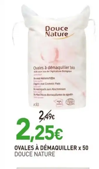 naturéO DOUCE NATURE Ovales à démaquiller x 50 offre