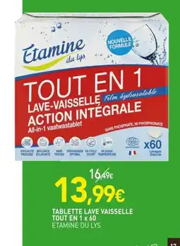 naturéO ETAMINE DU LYS Tablette lave vaisselle offre