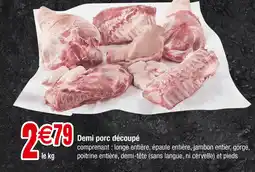 Carrefour Demi porc découpé offre