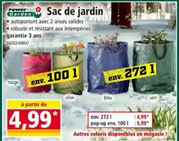 Norma POWERTEC GARDEN Sac de jardin offre