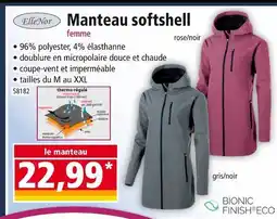 Norma ElleNor Manteau softshell femme offre