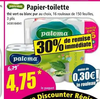 Norma PALOMA Papier-toilette offre