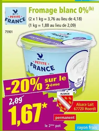 Norma PETITE FRANCE Fromage blanc 0% offre