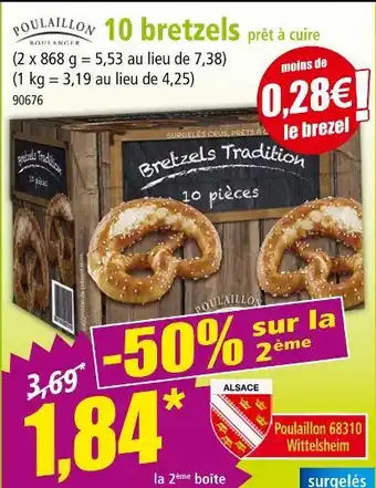 Norma POULAILLON 10 bretzels prêt à cuire offre