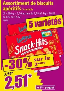 Norma LORENZ Assortiment de biscuits apéritifs 5 variétés offre