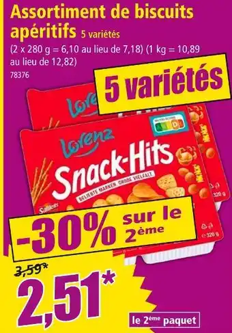 Norma LORENZ Assortiment de biscuits apéritifs 5 variétés offre