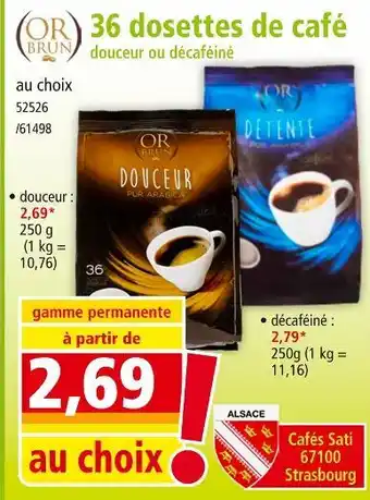 Norma OR BRUN 36 dosettes de café offre