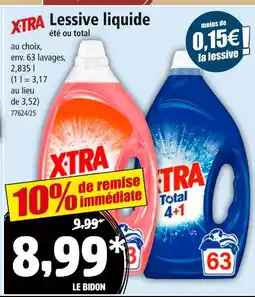 Norma XTRA Lessive liquide été ou total offre