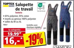 Norma TOPTEX PRO Salopette de travail homme offre