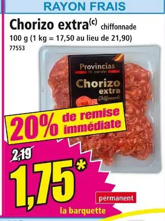 Norma Provincias de España Chorizo extra offre