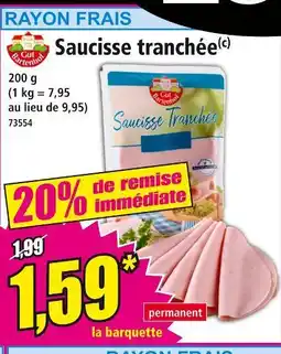 Norma Gut Bartenhof Saucisse tranchée offre