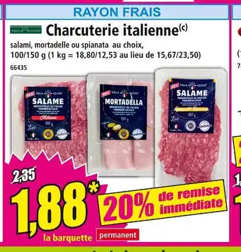 Norma Villa Gusto Charcuterie italienne offre