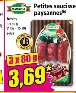 Norma TANNENHOF Petites saucisse paysannes offre