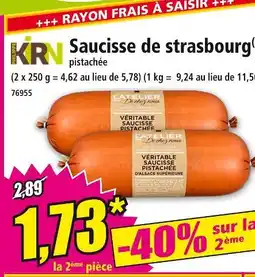 Norma KRN Saucisse de strasbourg offre