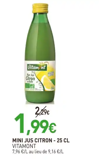 naturéO VITAMONT Mini jus citron - 25 cl offre