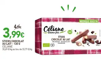 naturéO CELIANE Sticks chocolat au lait offre