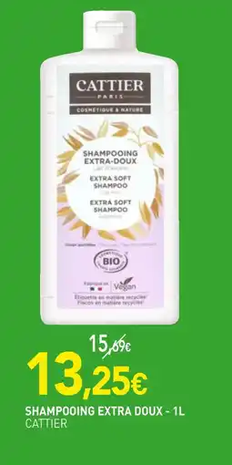 naturéO CATTIER Shampooing extra doux - 1l offre